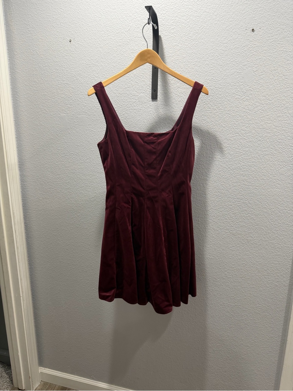 NWT Nordstrom Velvet Mini Dress in Burgundy